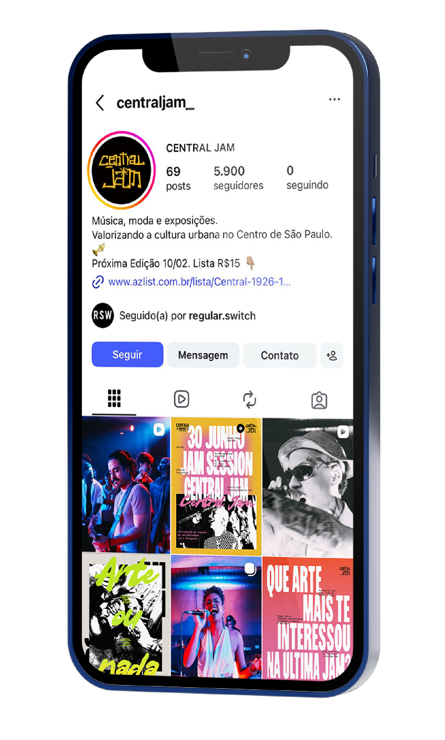 Identidade visual Central Jam, RegularSwitch